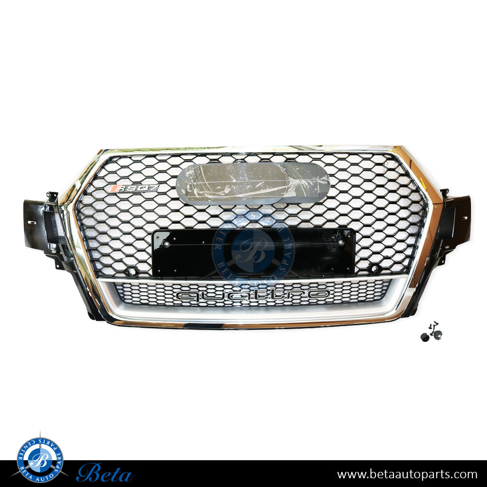 Grille RSQ7 Look Black and Chrome color for Audi Q7 2016-2019 models, Part Number 4M0853651 Grille RSQ7 Look Black and Chrome color for Audi Q7 2016-2019 models, Part Number 4M0853651